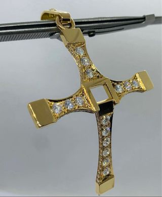 Cruz oro diamantes 