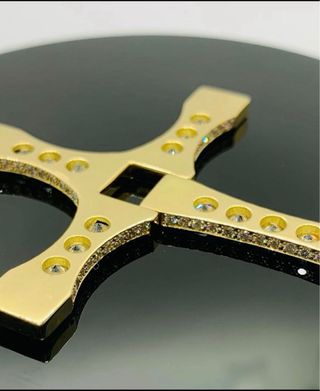 Cruz oro diamantes 