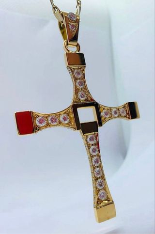 Cruz oro diamantes 