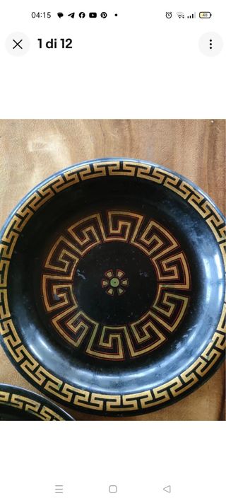 Tre Piattini vintage  in metallo smaltato