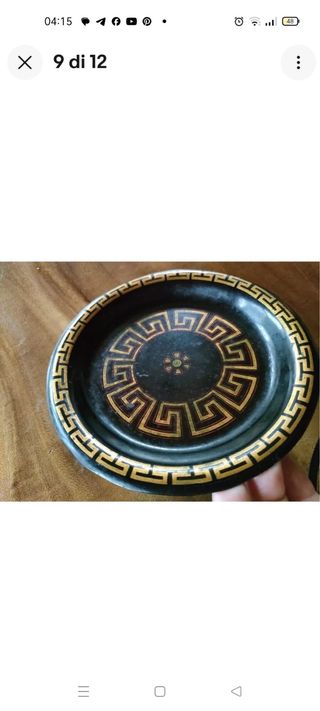 Tre Piattini vintage  in metallo smaltato