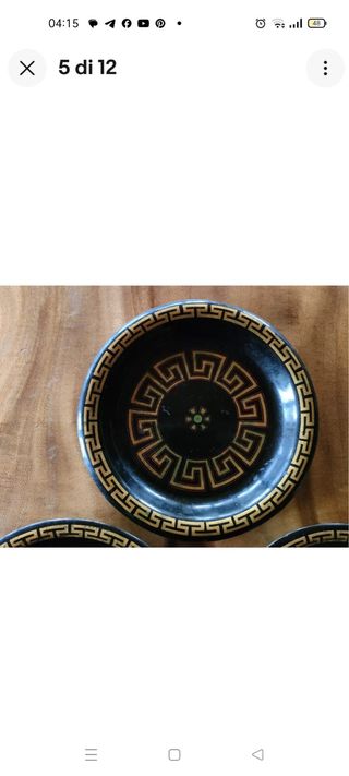 Tre Piattini vintage  in metallo smaltato