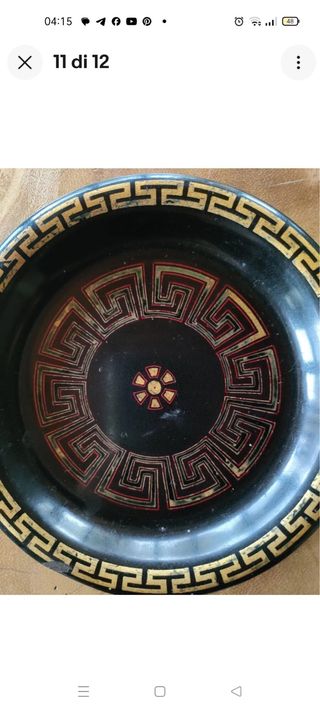 Tre Piattini vintage  in metallo smaltato