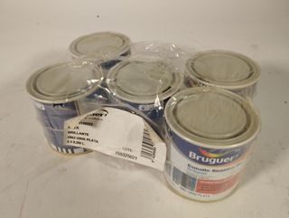 5 botes de pintura esmalte color gris satinado 