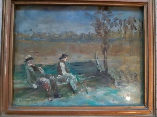 Dipinto del 1900 con cornice coeva