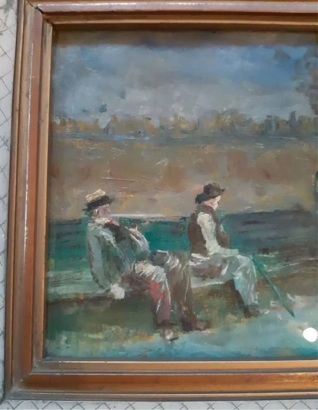 Dipinto del 1900 con cornice coeva