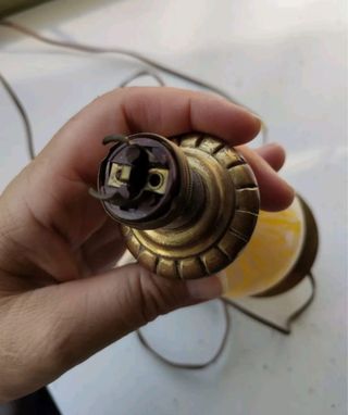 Art Dèco lampada vetro/bronzo 1930