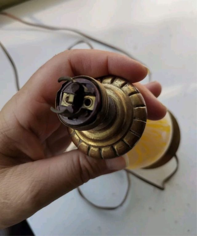 Art Dèco lampada vetro/bronzo 1930