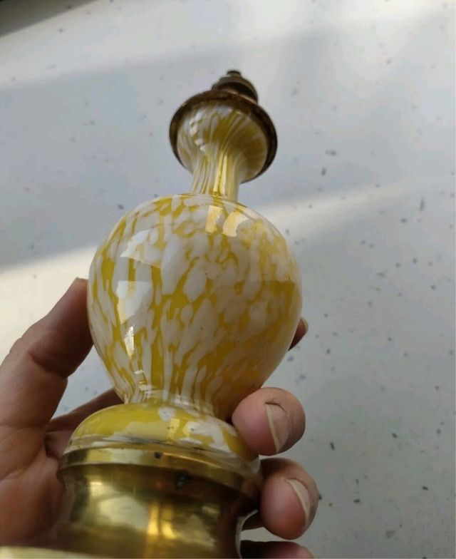 Art Dèco lampada vetro/bronzo 1930