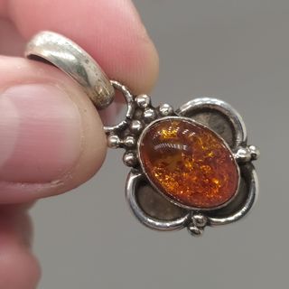 Colgante de Plata de Ley 925 y Ambar