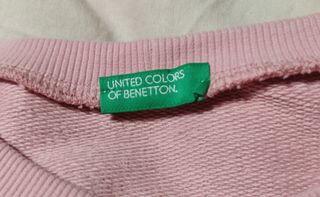 Sudadera rosa Benetton 