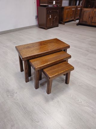 Tavolini da caffè rustici solidi 3 in 1