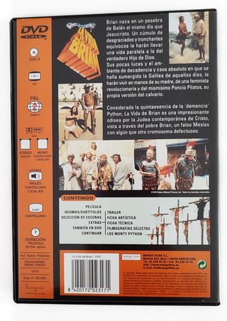 Película DVD La vida de Brian