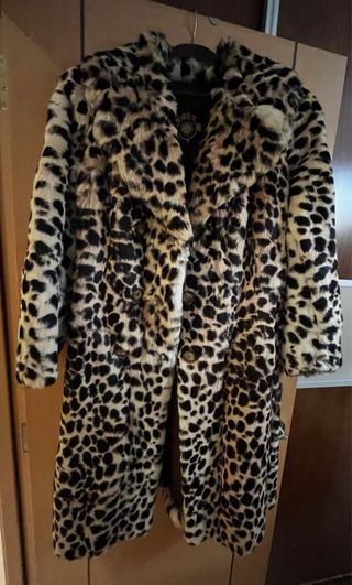 Abrigo de piel leopardo autentica