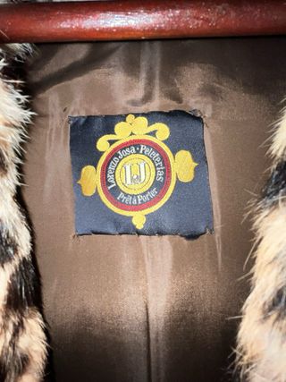 Abrigo de piel leopardo autentica