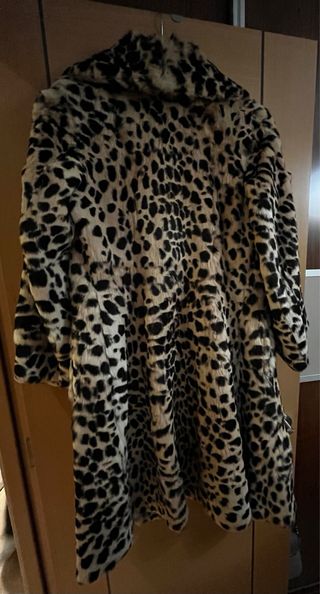 Abrigo de piel leopardo autentica