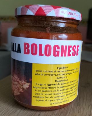 Ragù, barattolo, cucina