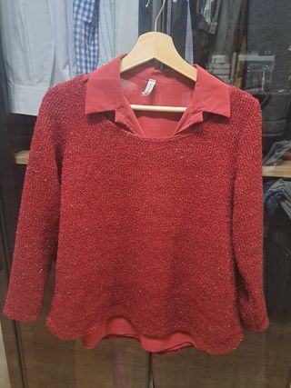 Jersey rojo brillo