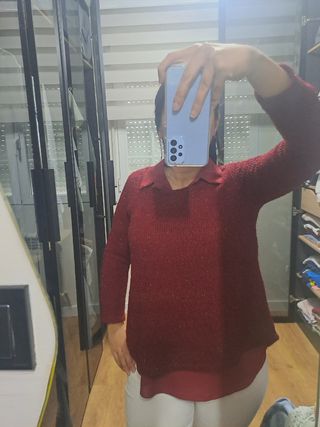 Jersey rojo brillo