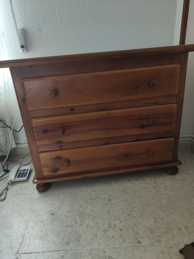 Cómoda pino madera maciza cajónera