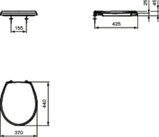 Ideal Standard W302601 Eurovit - Asiento de inodor
