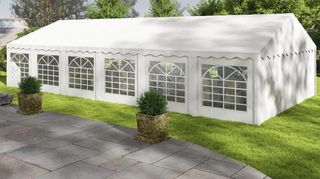 Carpa galvanizada 12x6m blanca NUEVA