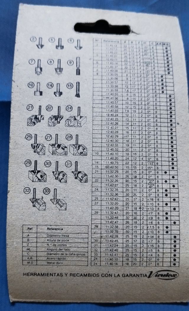 Fresa nueva Virutex 11.40.56 