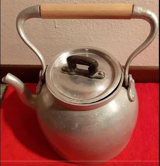 Antico bollitore in alluminio marca 'CANE' Italy