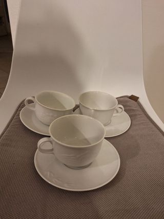 SET 3 TAZZE IN PORCELLANA