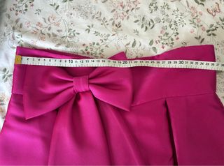 Falda de fiesta de mikado/tafetán de cintura alta