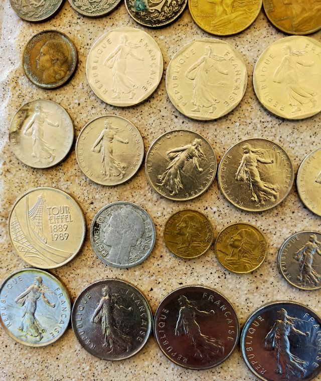 Lote 76 monedas Francia