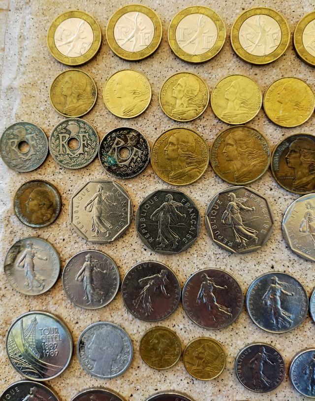 Lote 76 monedas Francia