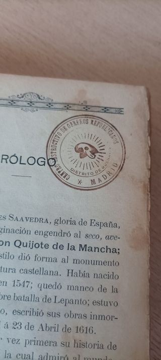 Libro antiguo 1904.El quijote para niños