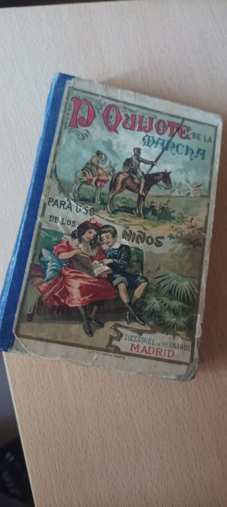 Libro antiguo 1904.El quijote para niños