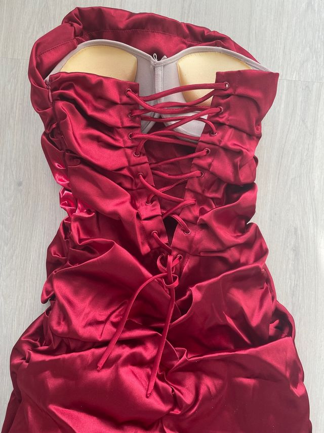 Vestido frunces corsé