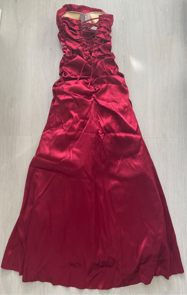 Vestido frunces corsé