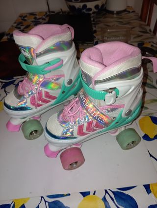 Patines con luz cascos y coderas