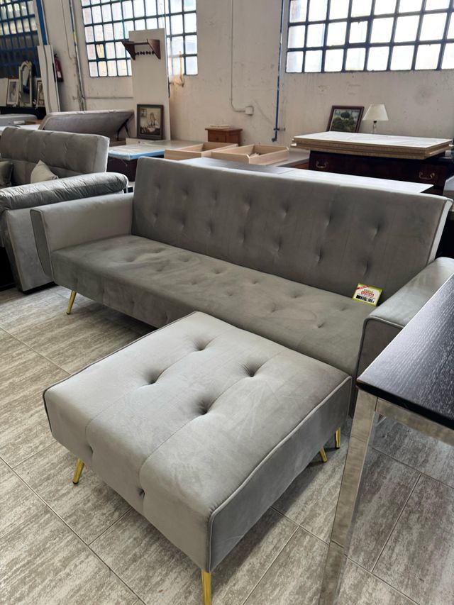 nuevo sofa cama con puff en oferta¡¡