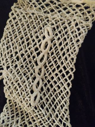 Guanti a rete beige vintage 