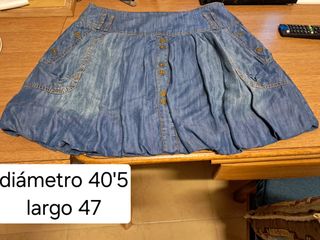 Falda vaquera globo.
