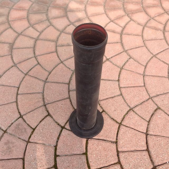 Camino Canna Tubo Fumi Stufa Diam. 80 mm. L. 50 cm