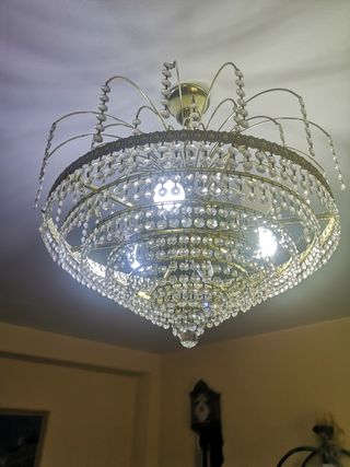 Lampara de techo de cristal de roca