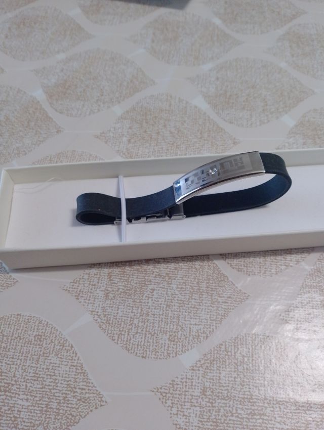 Bracciale acciaio e gomma