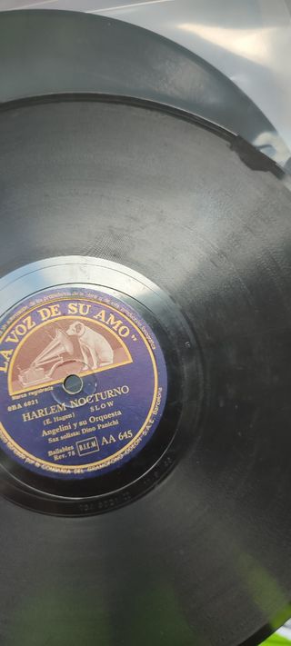 Disco pizarra 78rpm. Angelini.
