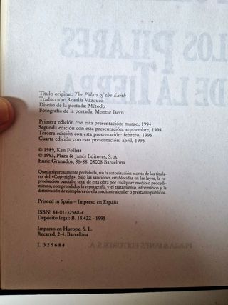 Libro Los Pilares de la Tierra