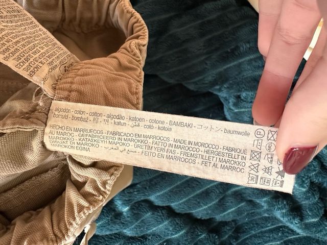 Calças cargo Zara bege tamanho XS