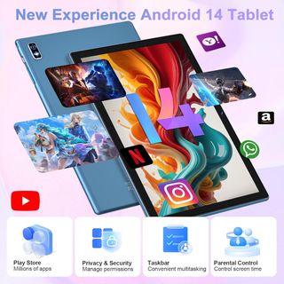 Tablet Android 14, 22GB RAM+128GB ROM