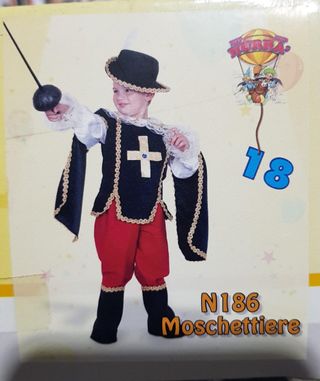 Vestito carnevale moschettiere bambino