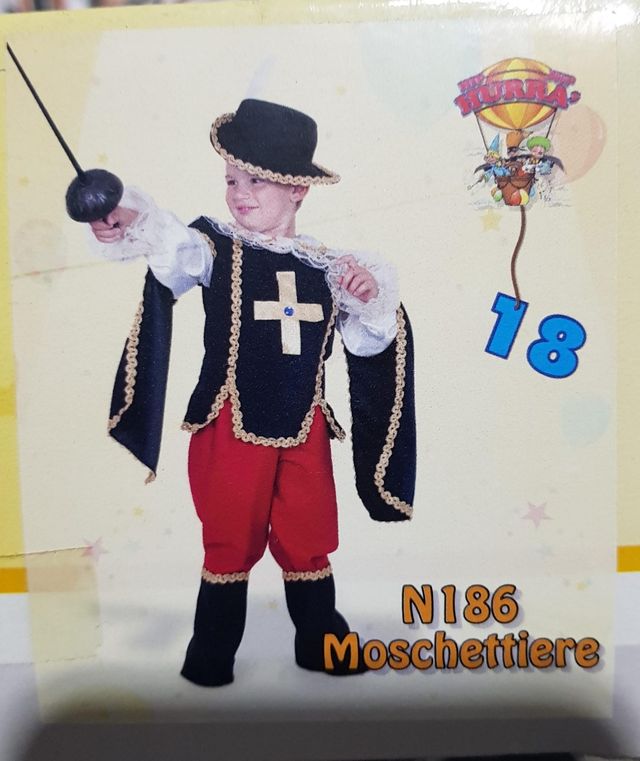 Vestito carnevale moschettiere bambino