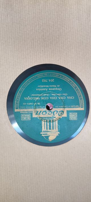 Disco pizarra 78rpm. Luis Demetrio.